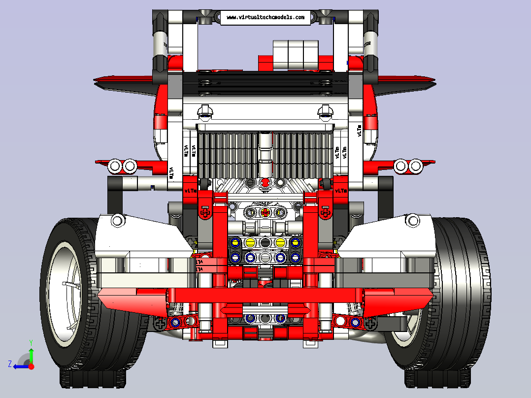 LEGO 42000方程式赛车拼装模型3D图纸 x_t格式右视图