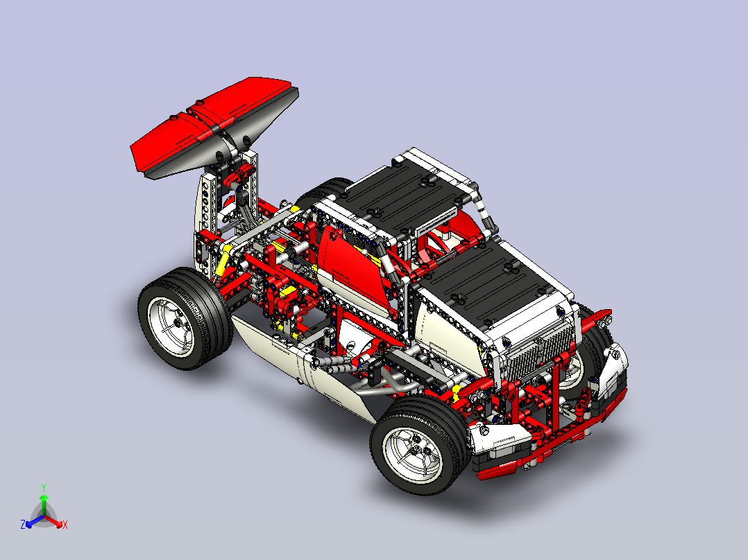 LEGO 42000方程式赛车拼装模型3D图纸 x_t格式正等轴测图