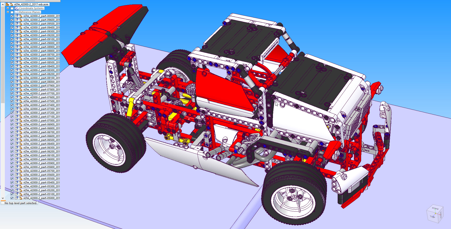 LEGO 42000方程式赛车拼装模型3D图纸 x_t格式