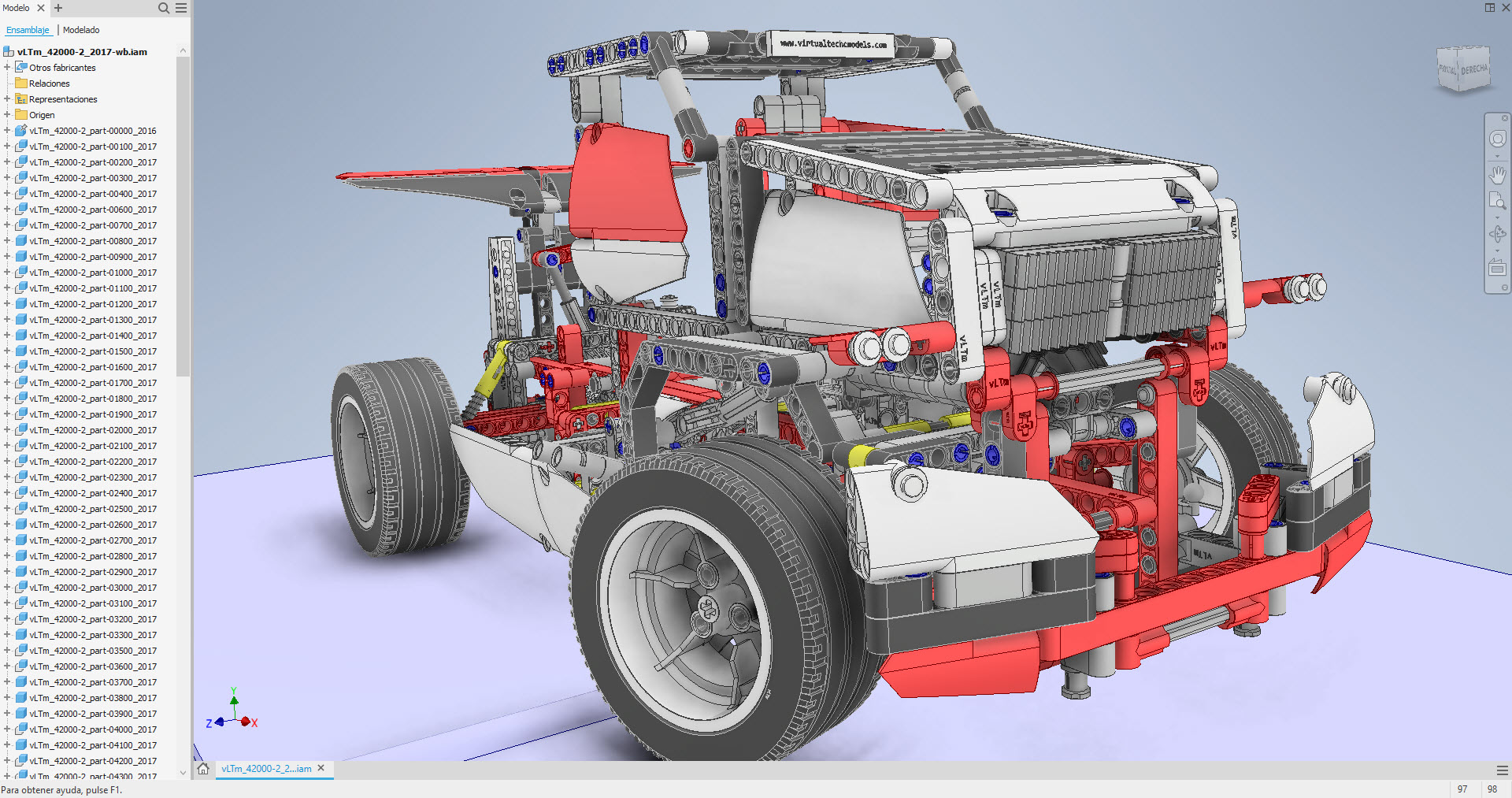 LEGO 42000方程式赛车拼装模型3D图纸 x_t格式