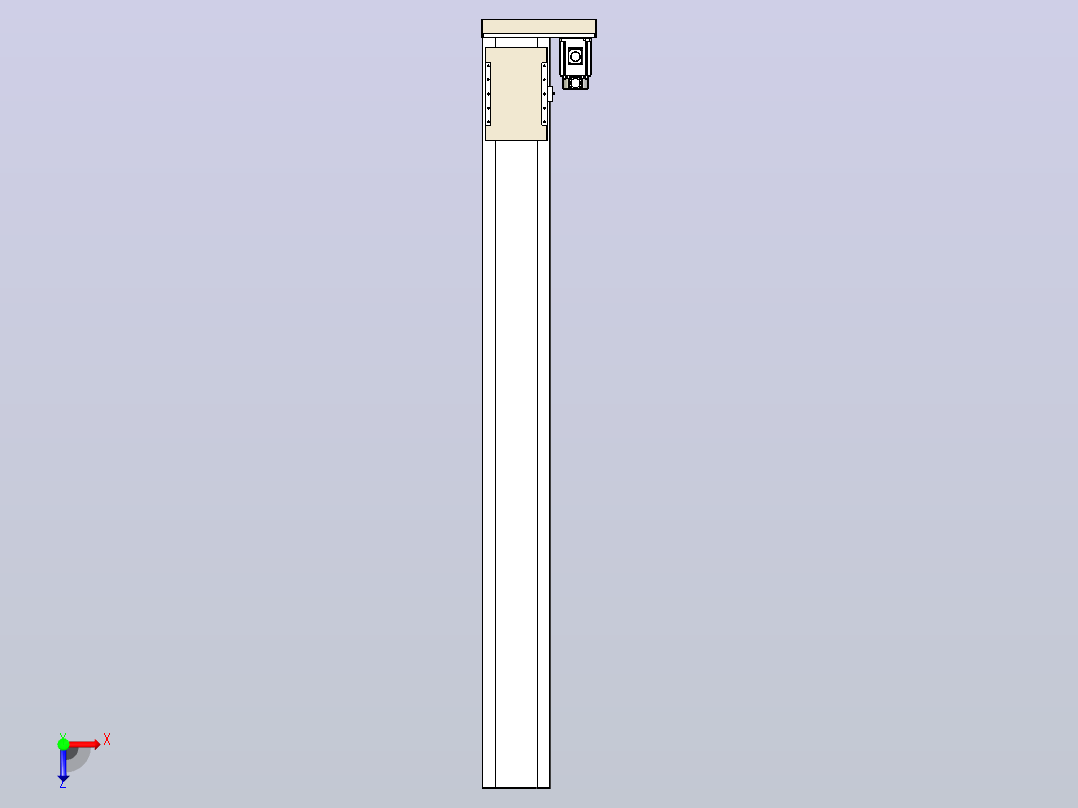 滚珠丝杠直线轴带导轨全封闭TPA-HCR-220D-3210C-L2050-ML-Y-P1K-N3俯视图