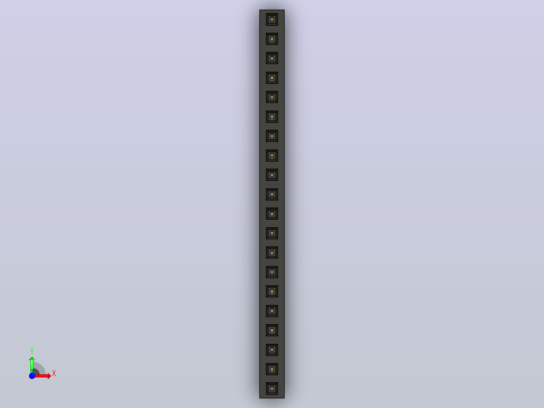 母针头Female_Header_1x20_P2.0_H4.3_straight.step前视图