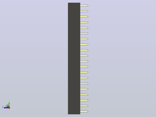 母针头Female_Header_1x20_P2.0_H4.3_straight.step右视缩略图