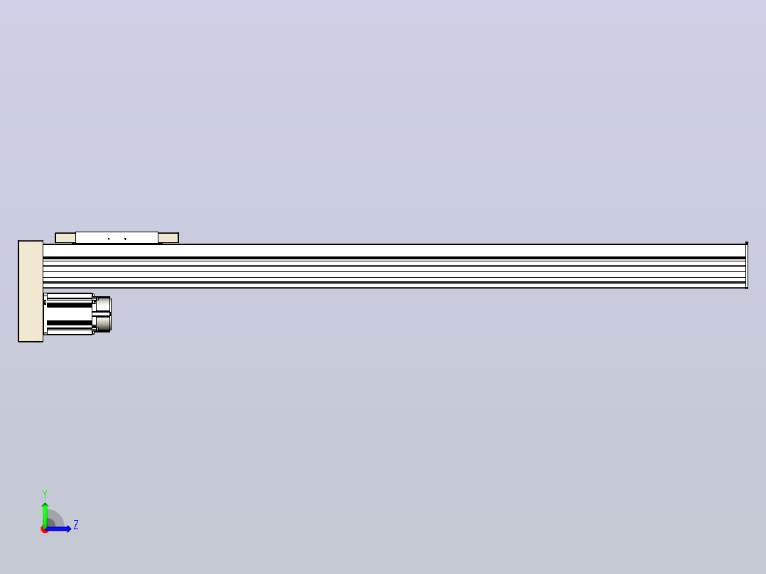 滚珠丝杠直线轴带导轨全封闭TPA-HCR-220D-3210C-L1350-MP-Y-P1K-N3左视图