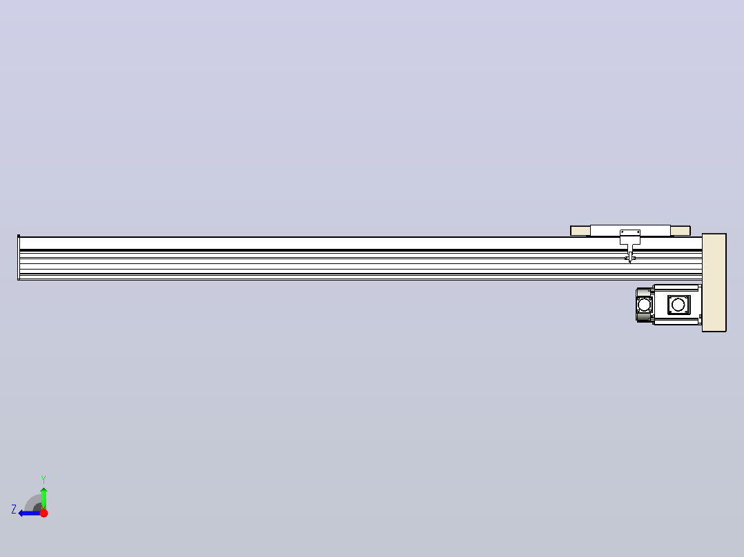 滚珠丝杠直线轴带导轨全封闭TPA-HCR-220D-3210C-L1350-MP-Y-P1K-N3右视图