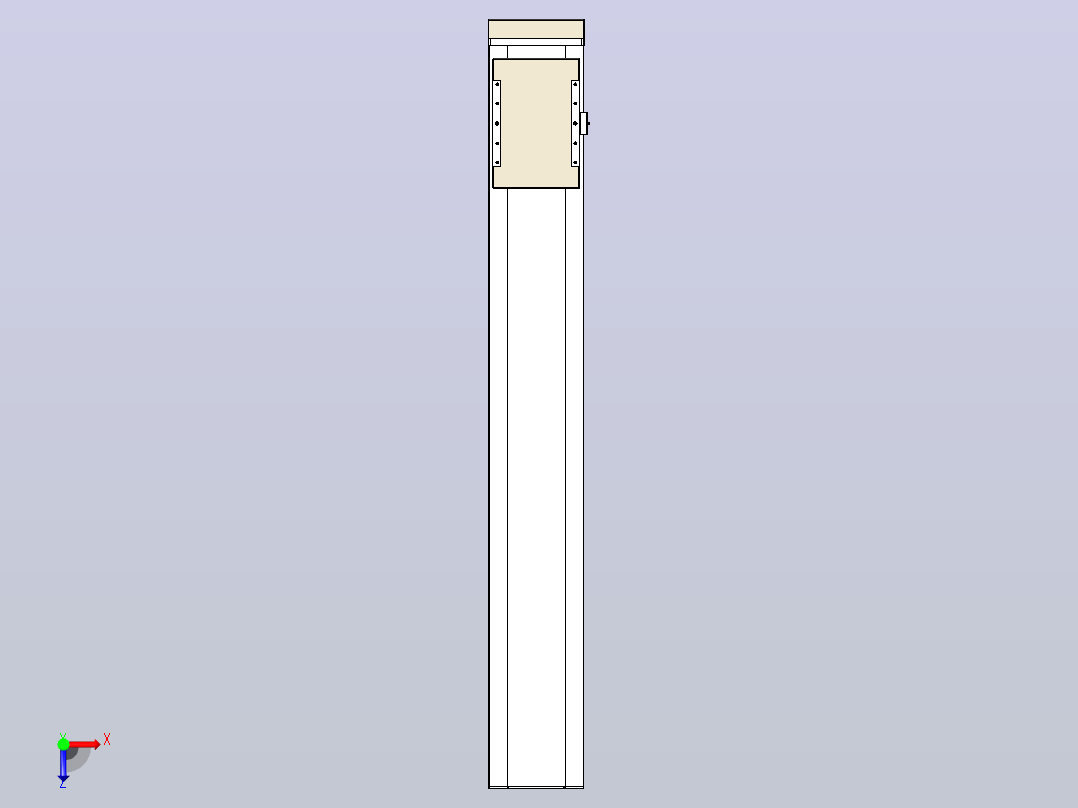 滚珠丝杠直线轴带导轨全封闭TPA-HCR-220D-3210C-L1350-MP-Y-P1K-N3俯视图