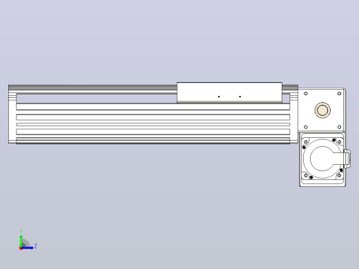 皮带直线轴半封闭可选导轨TPA-HNB-202D-140-L200-RP-C-P75-N3左视缩略图