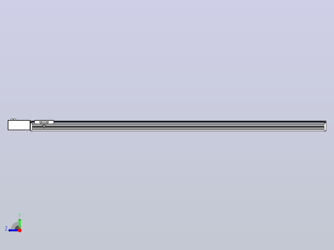 皮带直线轴半封闭可选导轨TPA-HNB-120D-110-L1750-MR-C-P40-N3右视图
