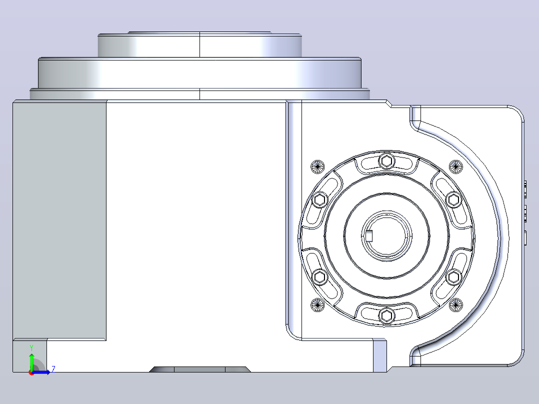 RU110DT凸轮分割器，左视图