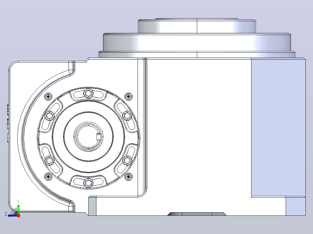 RU110DT凸轮分割器，右视图