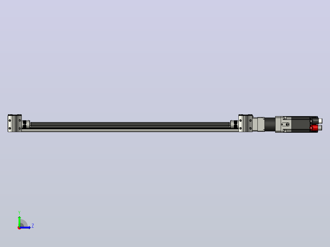 施耐德电气60x60 mm铝型材上带双齿皮带的线性滑车左视图