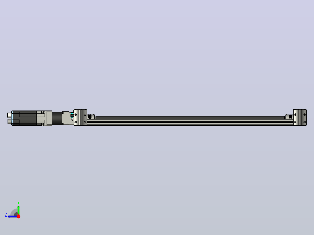 施耐德电气60x60 mm铝型材上带双齿皮带的线性滑车右视图