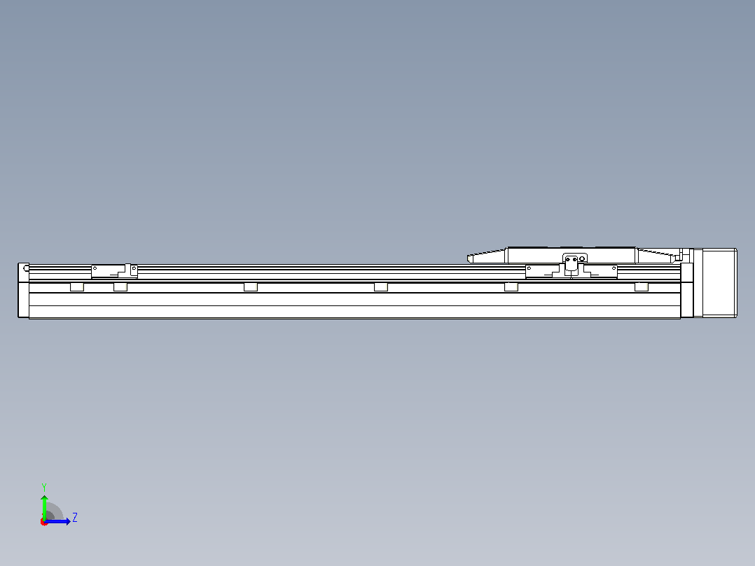 滚珠丝杠直线轴内置导轨TPA-GCR-150-2010C-L500-ML-M75-N3左视图