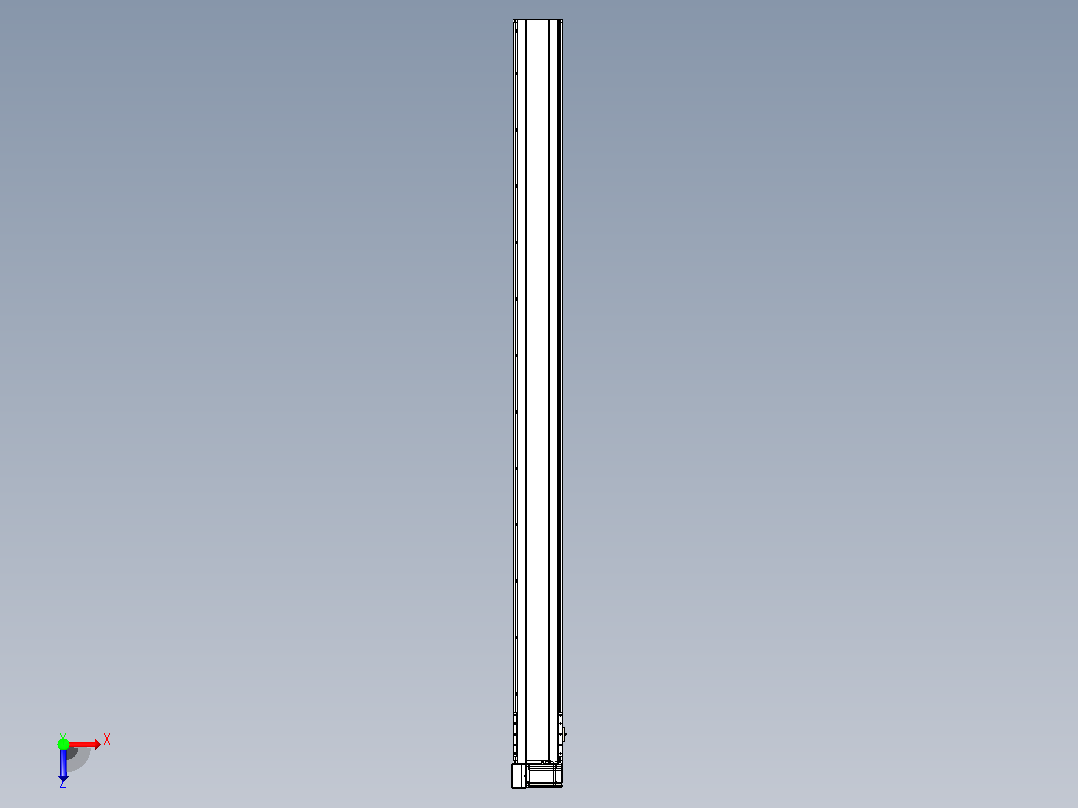皮带直线轴半封闭可选导轨TPA-HNB-175D-140-L2350-LU-C-P75-N3俯视图