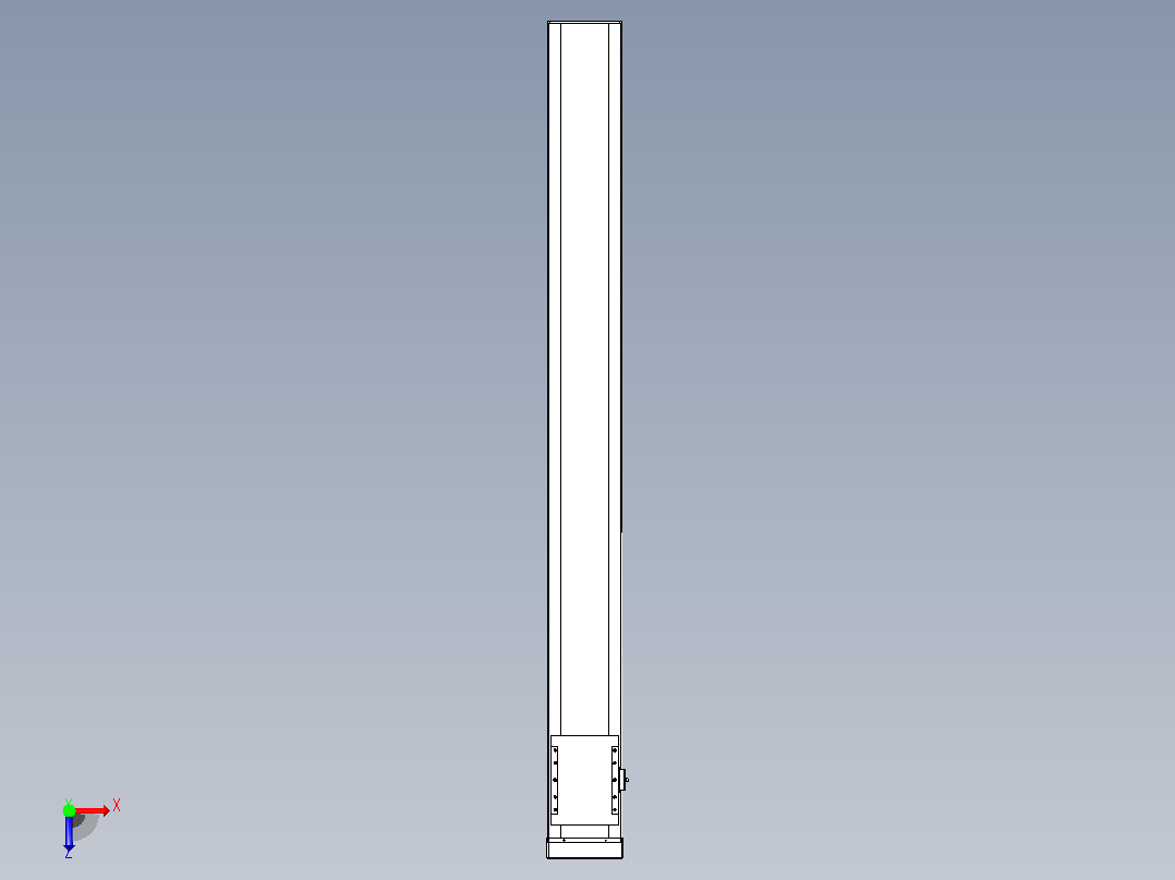 滚珠丝杠直线轴带导轨全封闭TPA-HCR-175D-2510C-L1650-MP-Y-P75-N3俯视图