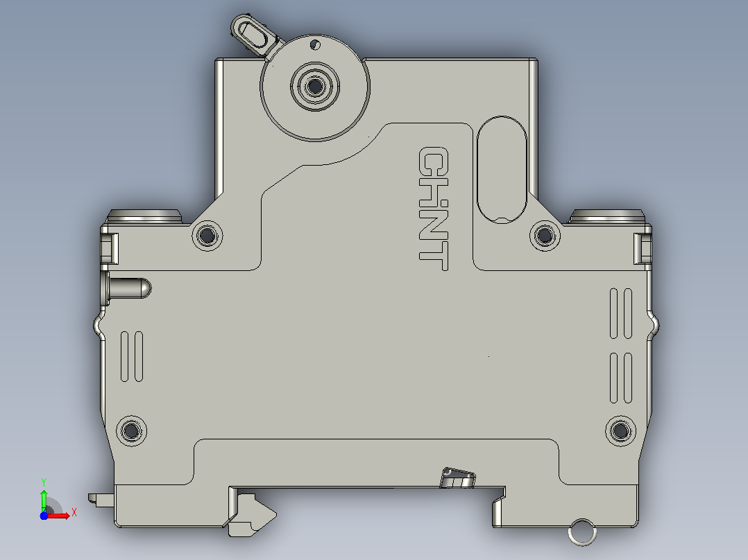 NXB-80 1P小型断路器三维模型202307前视图