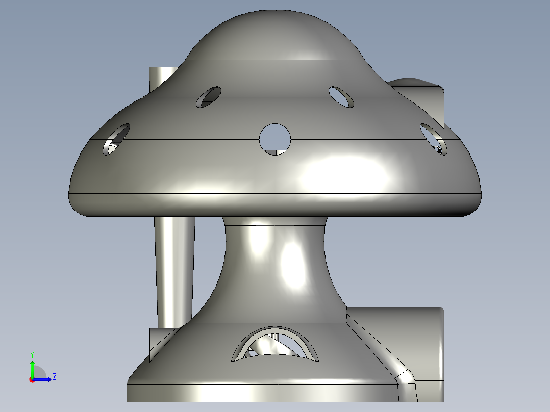 solidworks 蘑菇房子左视图
