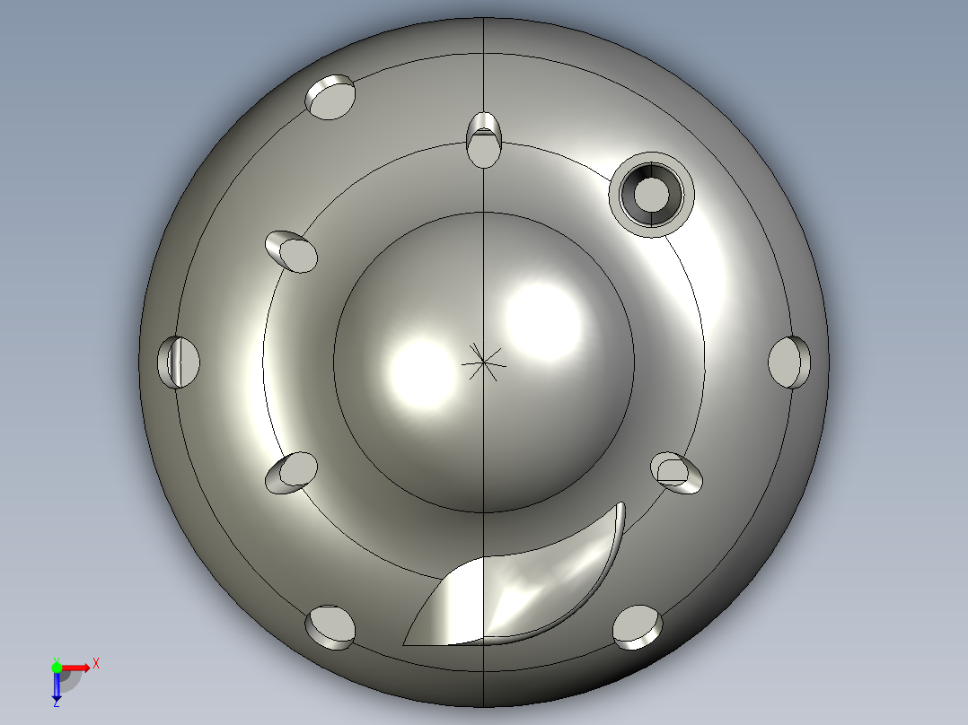 solidworks 蘑菇房子俯视图