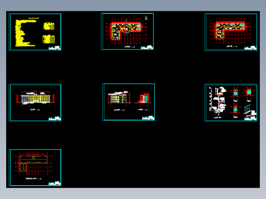 【四层】4500平米框架结构教学楼局部五层（开题报告、计算书、设计图）