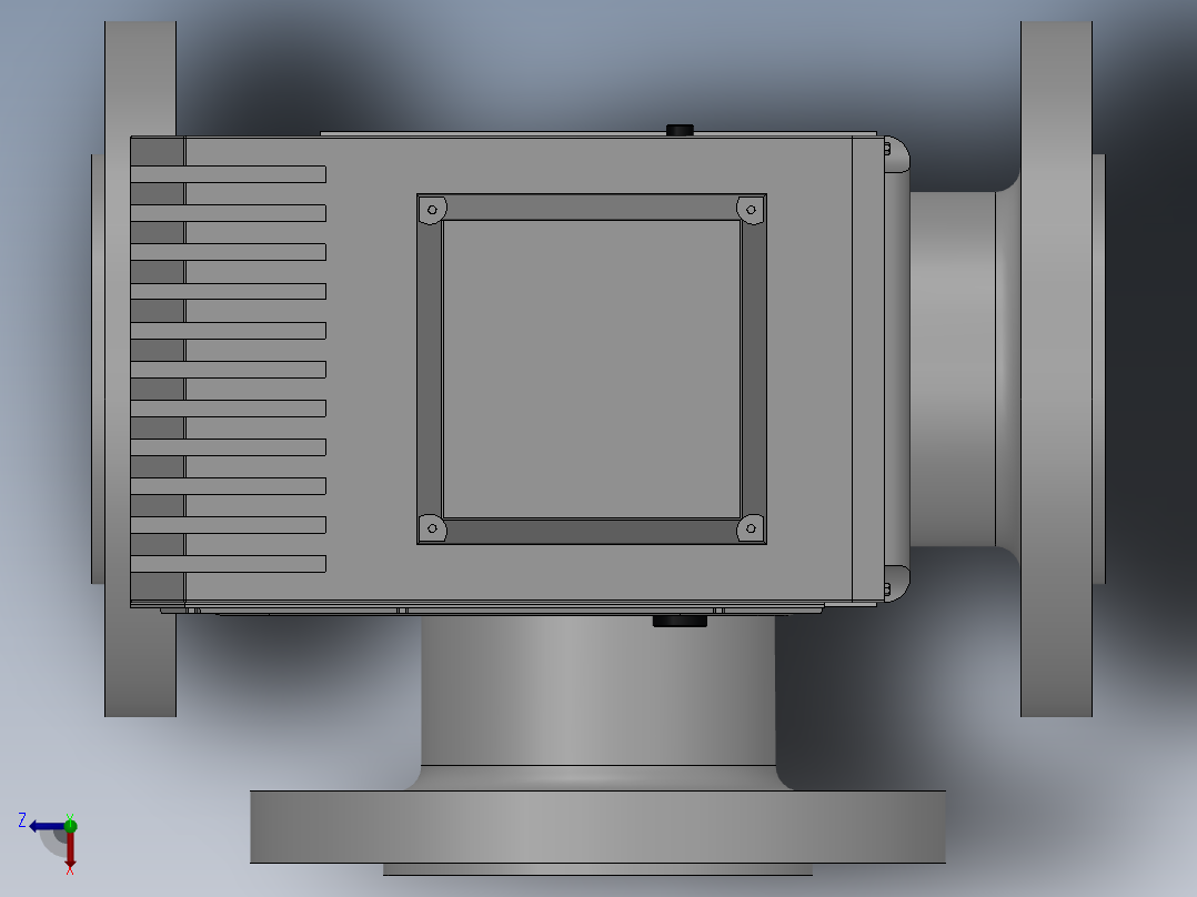 法兰电动三通球阀-304 DN25-DN200俯视图