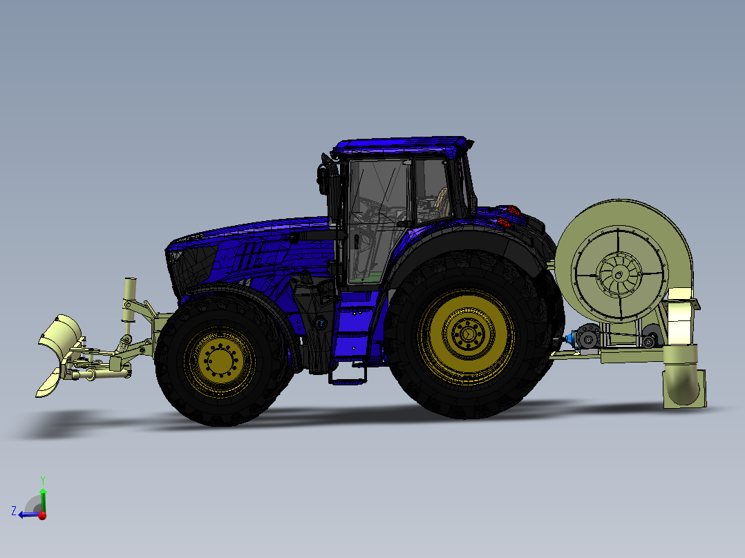 稻谷、小麦谷粒收割机3d图纸 SolidWorks三维模型 机械设计