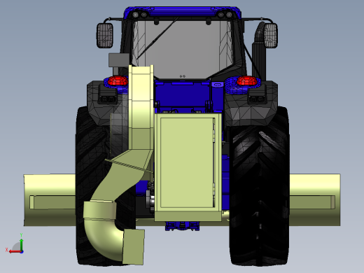 稻谷、小麦谷粒收割机3d图纸 SolidWorks三维模型 机械设计后视缩略图