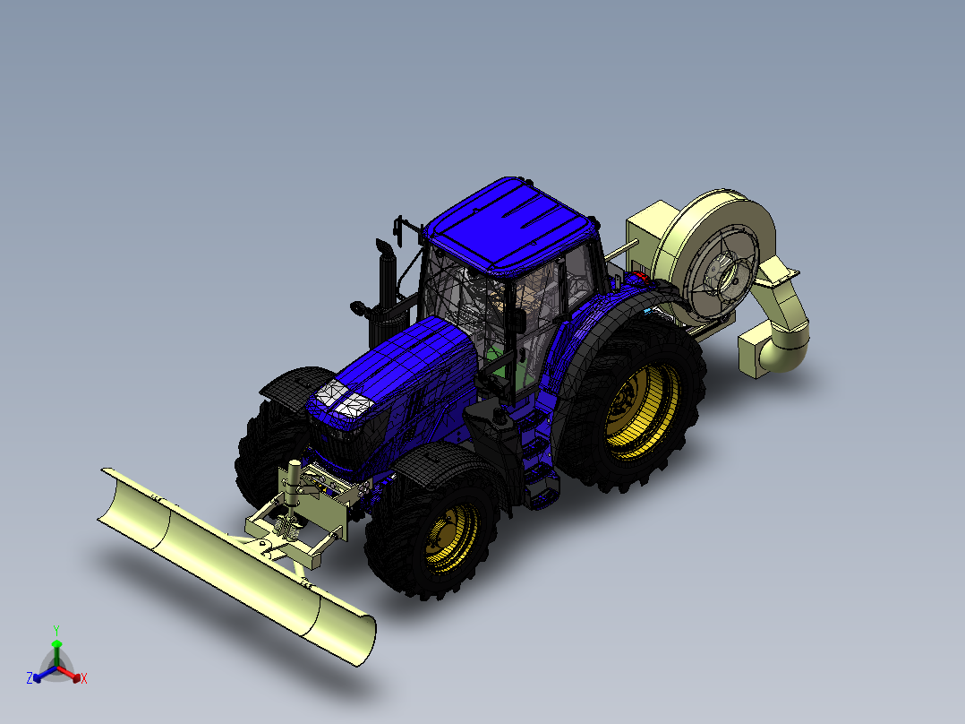 稻谷、小麦谷粒收割机3d图纸 SolidWorks三维模型 机械设计正等轴测图