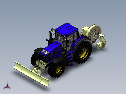 稻谷、小麦谷粒收割机3d图纸 SolidWorks三维模型 机械设计正等轴测缩略图