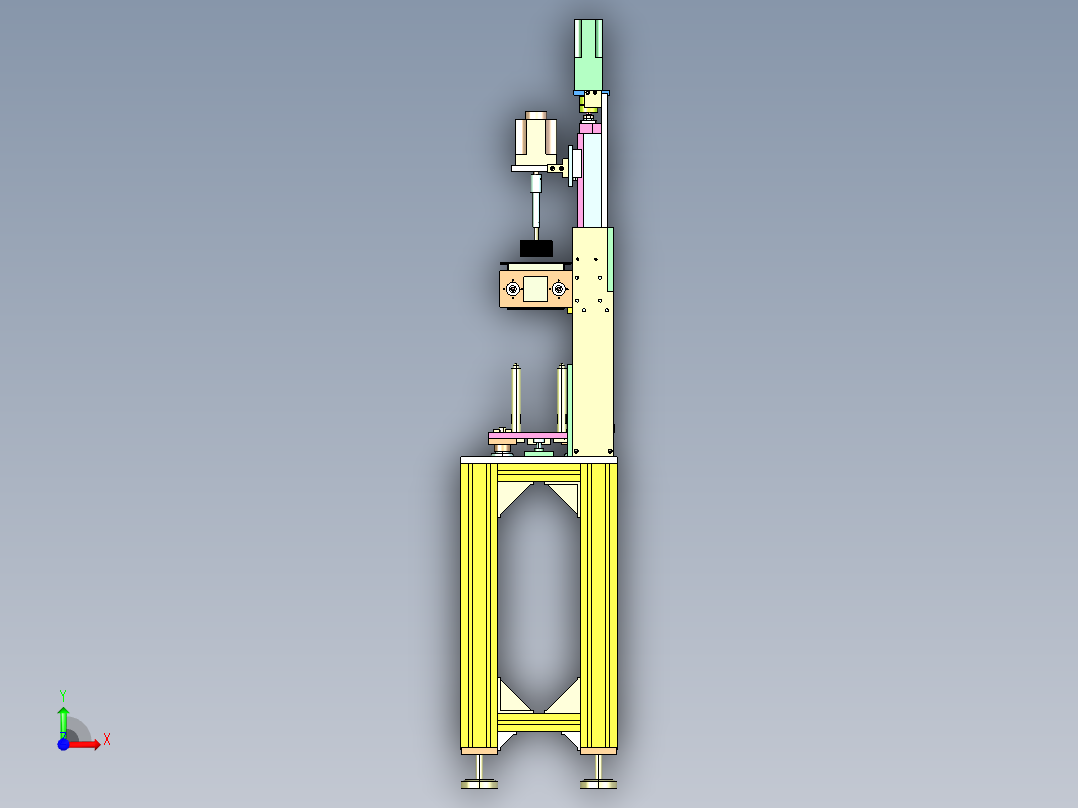 半自动刷染设备前视图