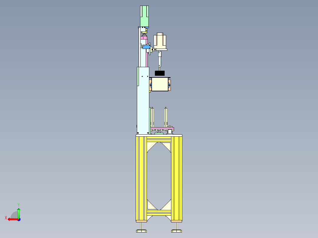 半自动刷染设备后视图