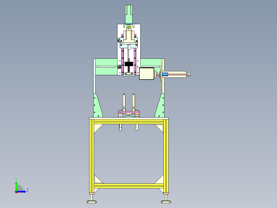 半自动刷染设备左视图