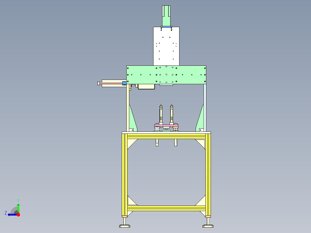 半自动刷染设备右视图