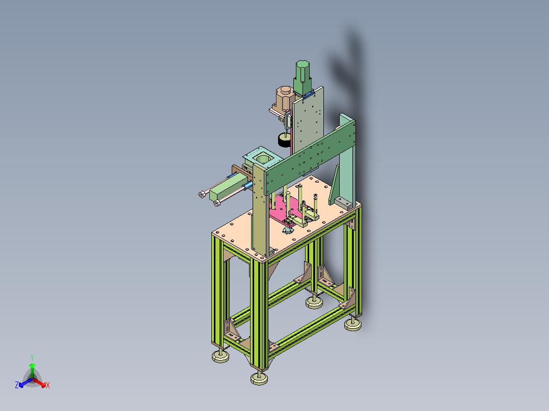 半自动刷染设备正等轴测图