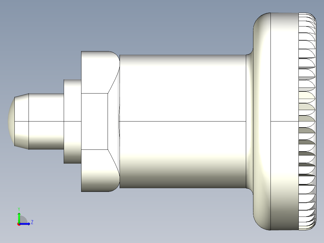 分割定位柱(固定座型)2212-3D多系列多零件图纸模型左视图