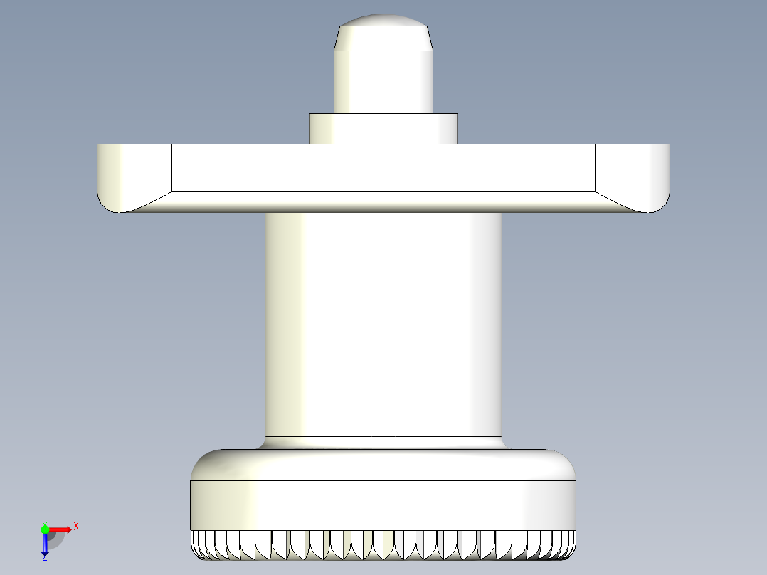 分割定位柱(固定座型)2212-3D多系列多零件图纸模型俯视图