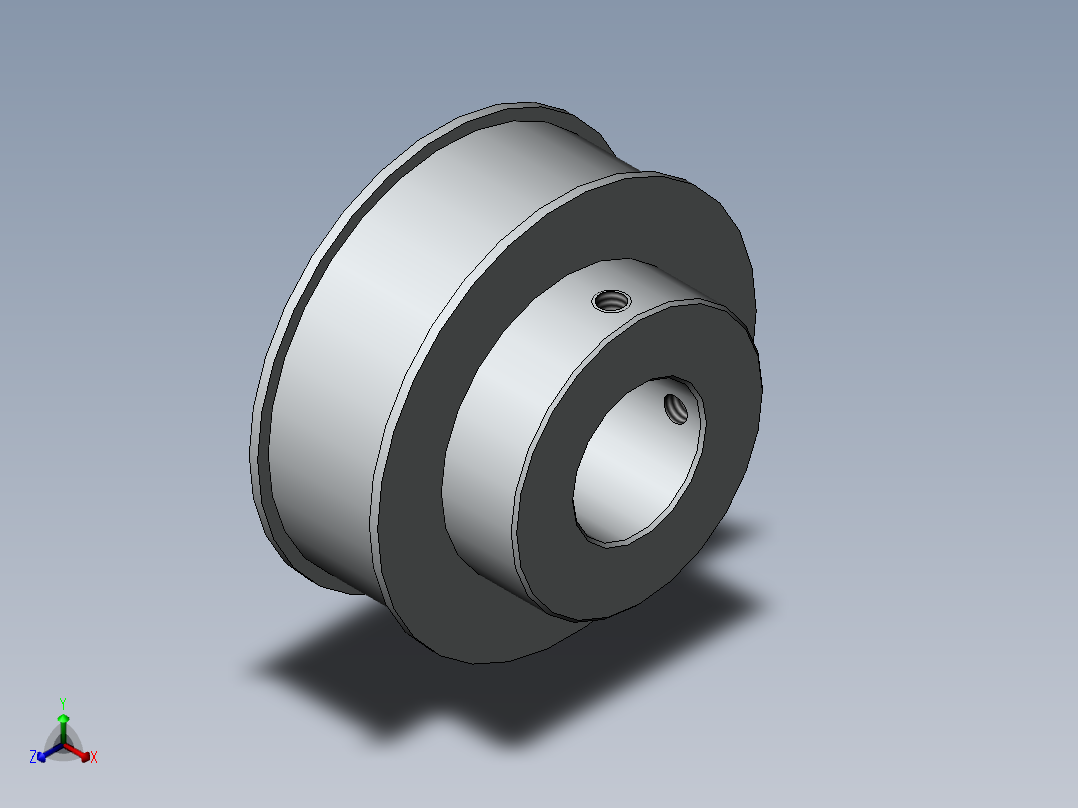 同步轮XLZ40d=23正等轴测图