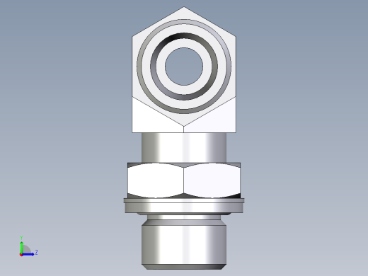 卡套式工业通用硬管接头EO_Adjustable_locknut_branch_tee_TEE12SMOMDCF左视缩略图