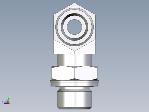 卡套式工业通用硬管接头EO_Adjustable_locknut_branch_tee_TEE12SMOMDCF右视缩略图