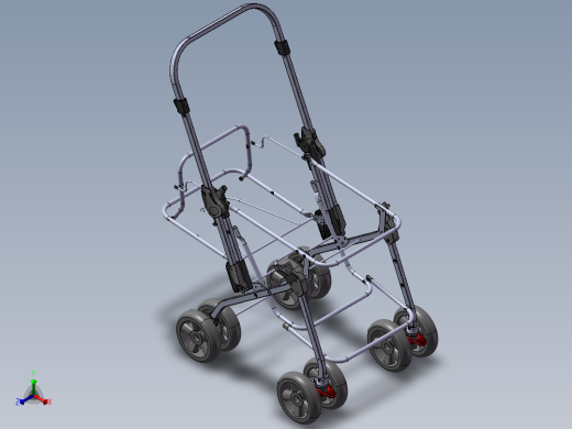 婴儿车设计模型图四轮672222(1)