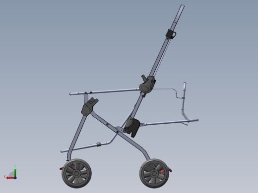婴儿车设计模型图四轮672222(1)后视缩略图