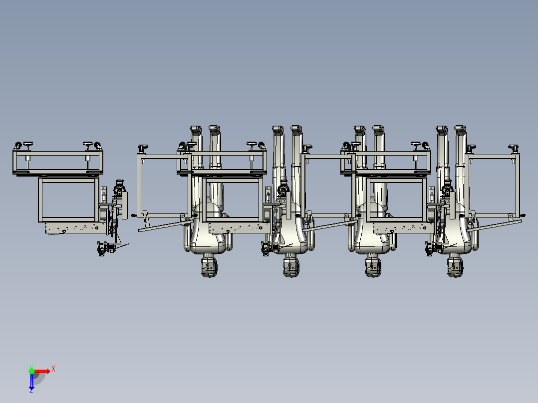 快递人工包装运输线俯视图