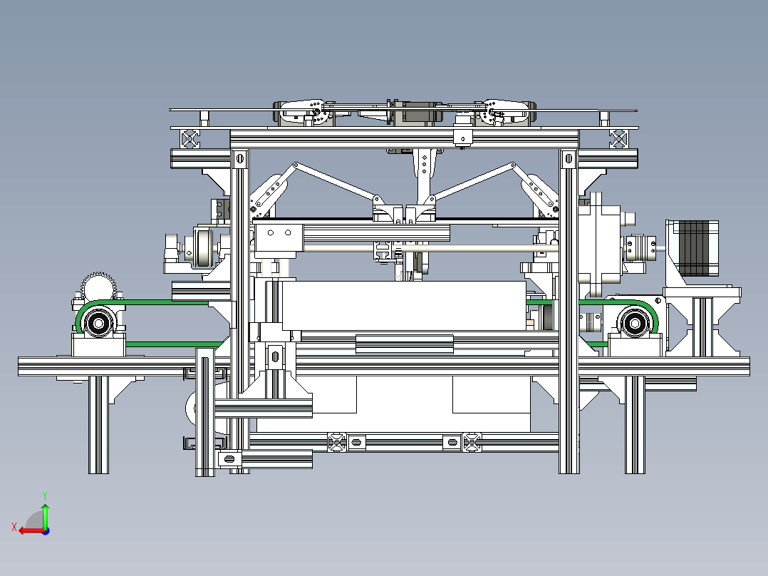 全自动衣服包装机三维模型设计资料后视图