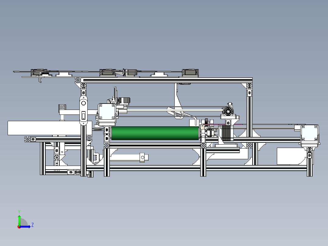 全自动衣服包装机三维模型设计资料左视图