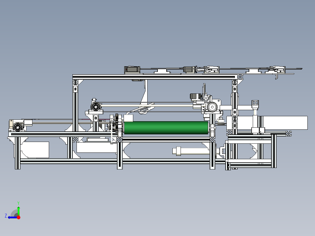 全自动衣服包装机三维模型设计资料右视图