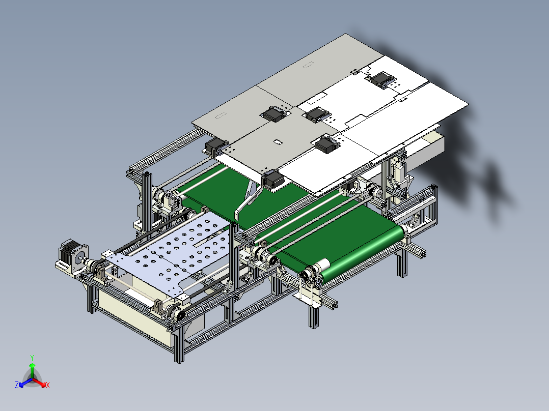 全自动衣服包装机三维模型设计资料正等轴测图