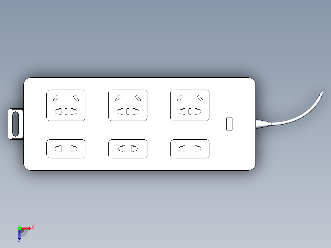 家用型小插座 SW STP俯视图