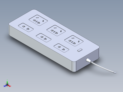 家用型小插座 SW STP正等轴测缩略图