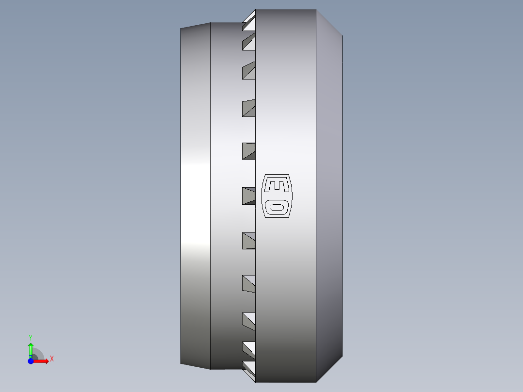 卡套式工业通用硬管接头Progressive_stop_ring_PSR25SX前视图