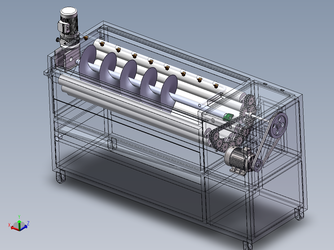 茎类蔬菜去皮机三维SW图纸+文档