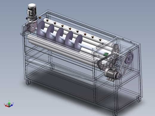 茎类蔬菜去皮机三维SW图纸+文档